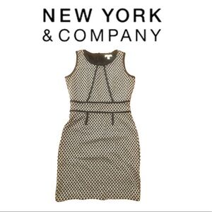 NEW YORK & COMPANY pattern print career dress size medium